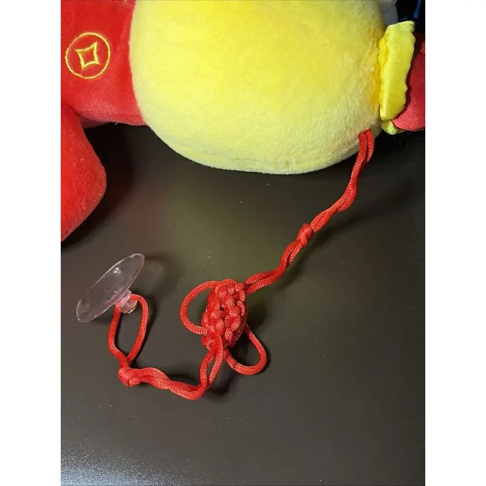 Red Yellow Chinese Snake With Window Suction Cup And Tassel 10” Plush (G)